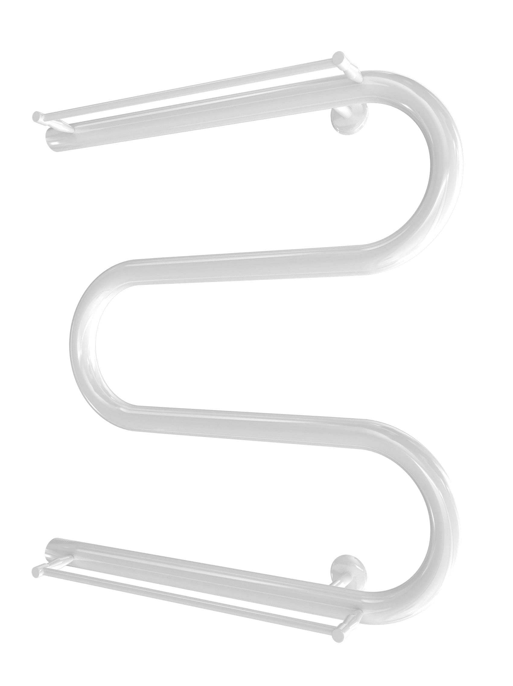 Водяна рушникосушарка Inox Змійка 30 530х500/500 полички (Білий мат)