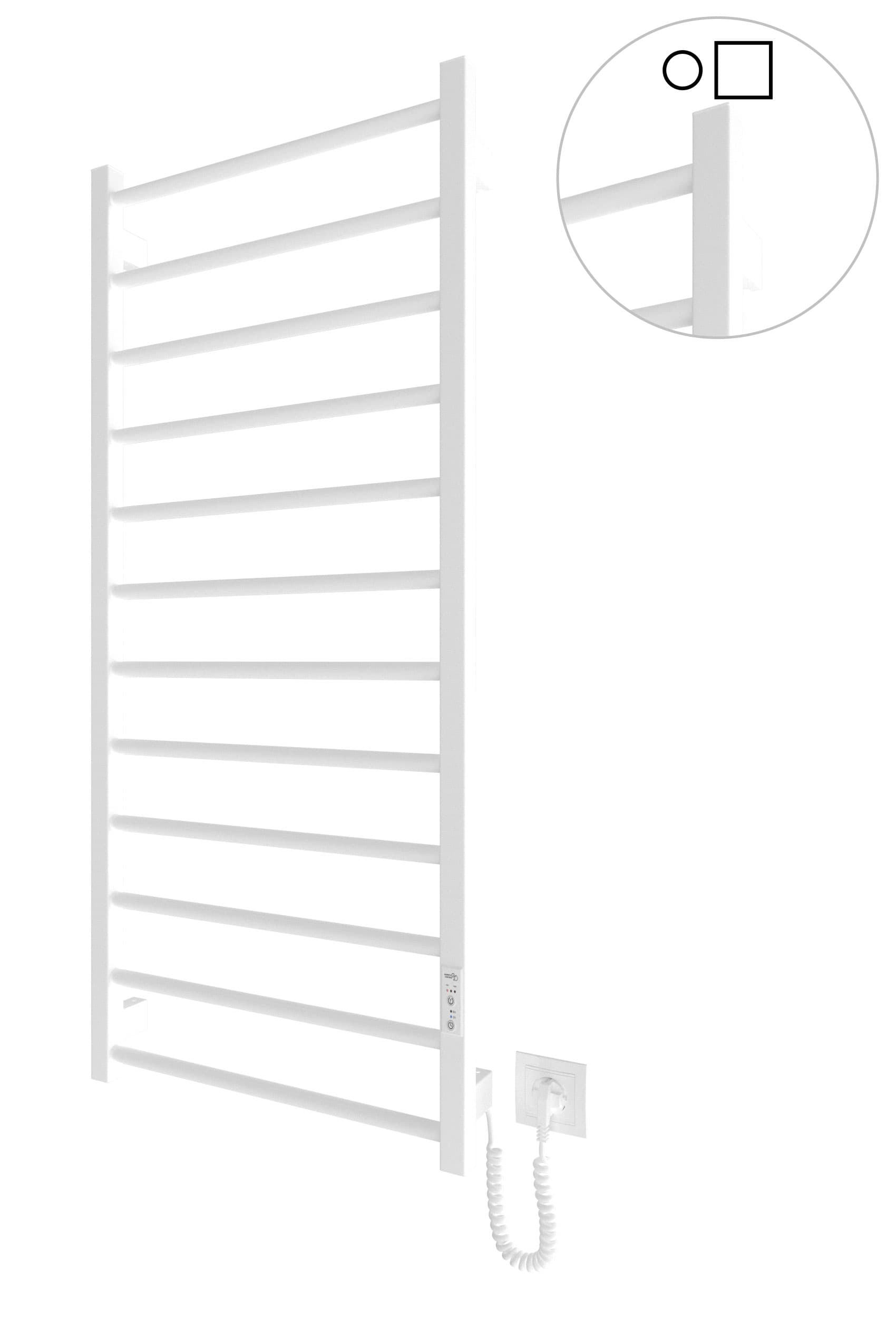 Електрична рушникосушарка HF Leeds 1170х530 білий мат