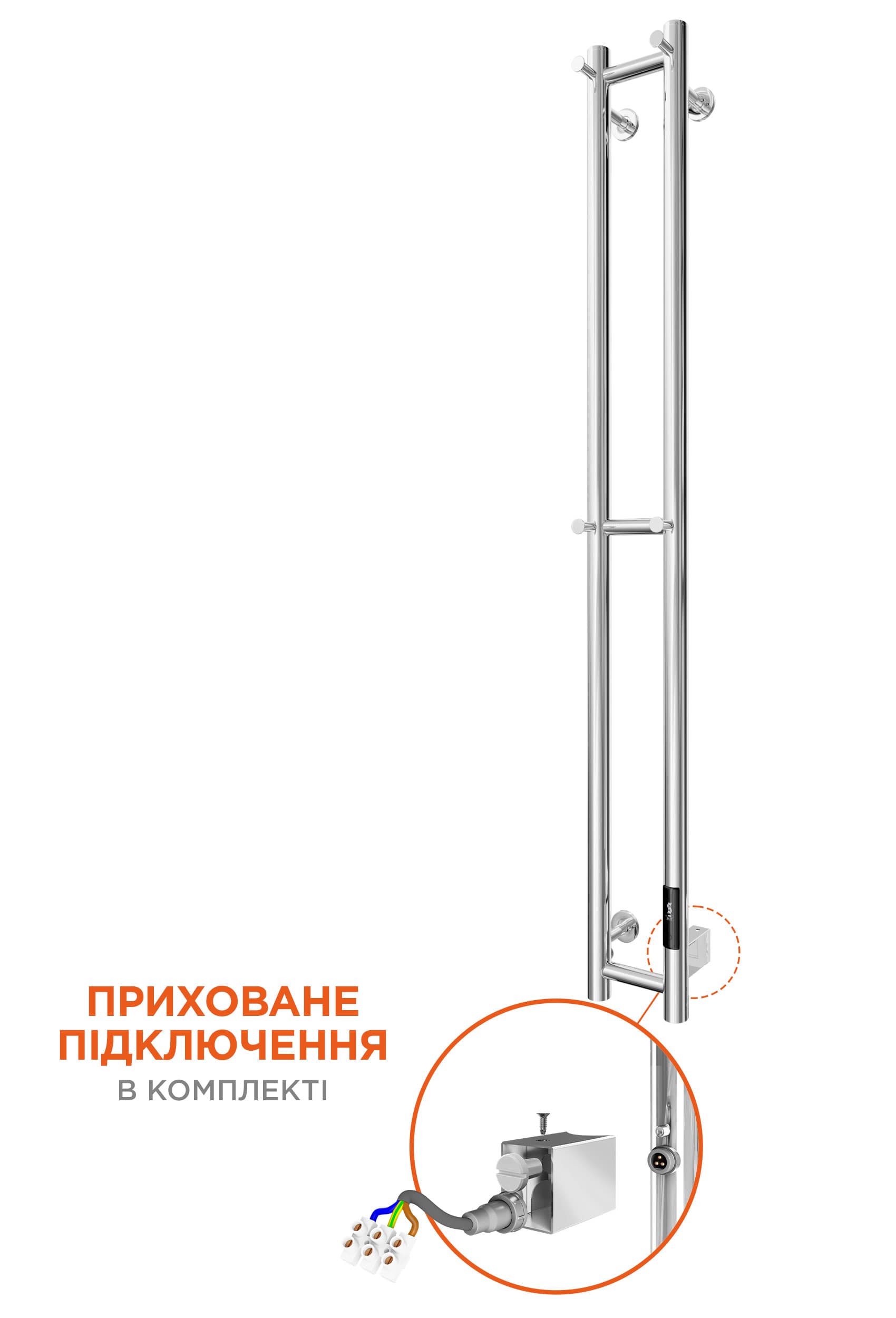 Електрична рушникосушарка e-INOX Соле 1170х140 TR 2.0 K — Фото 4 з 5