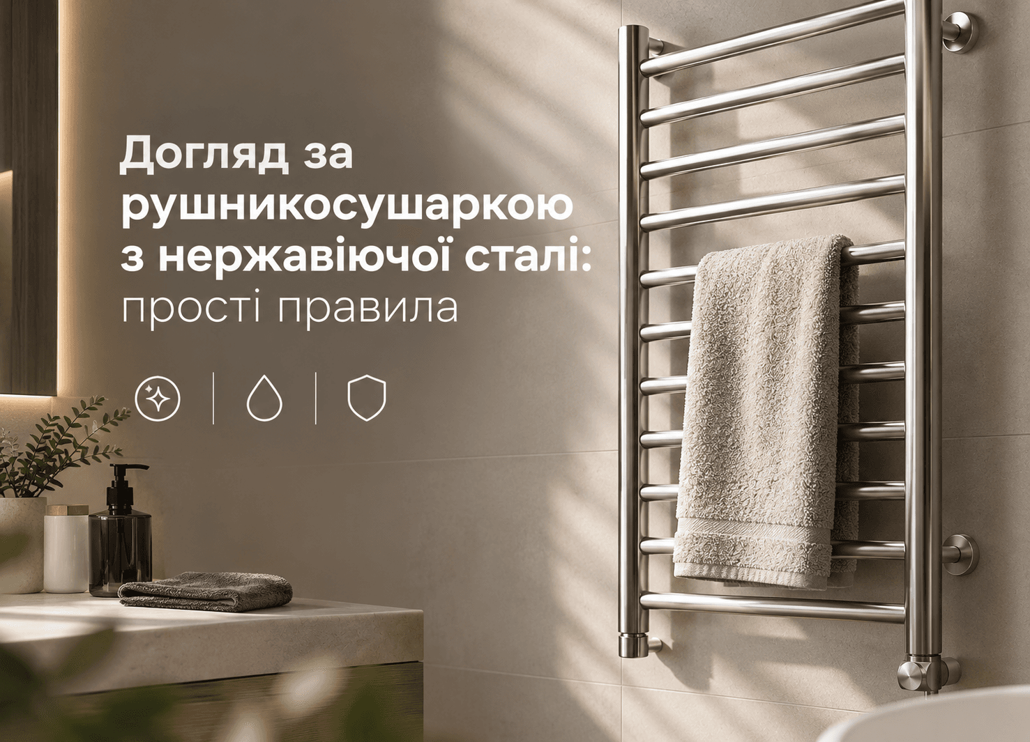 Догляд за рушникосушаркою з нержавіючої сталі: прості правила