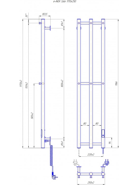 e-INOX Соле 1170x250 TR 2.0 K preview