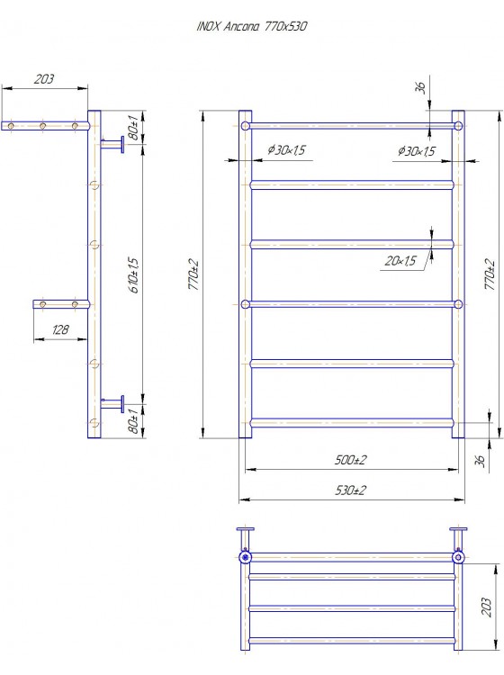 INOX Анкона 770х530/500 preview