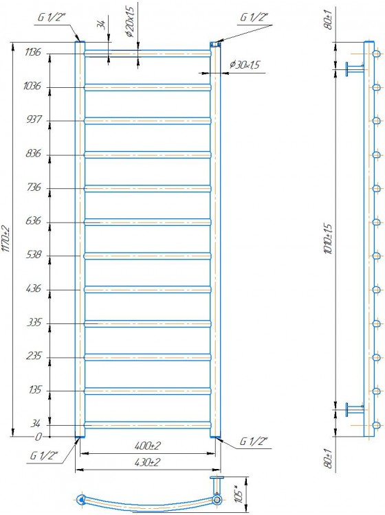 INOX Классик 1170х430/400 preview