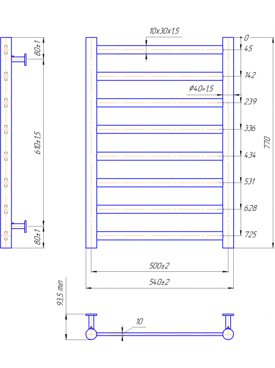 INOX Модена 770х540/500 preview