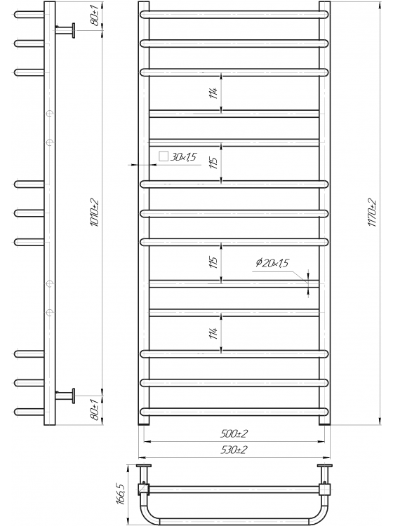INOX Премиум Люкс 1170х540/500 preview
