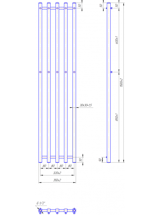 INOX Тьюб Куб 1500х350/320 preview