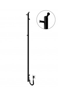 Електрична рушникосушарка Рей-І 1500х30/130 таймер з регулятором TR чорний мат