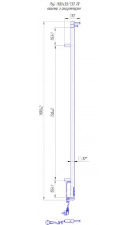 Електрична рушникосушарка Рей Кубо-І 1100х30/130 таймер з регулятором TR золото