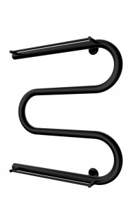 Водяна рушникосушарка Змійка 25  525х500/500 + полички чорний мат