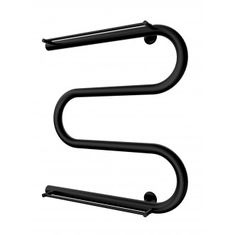 Электрический полотенцесушитель Змейка 25  525х500/500 + полочки черный мат