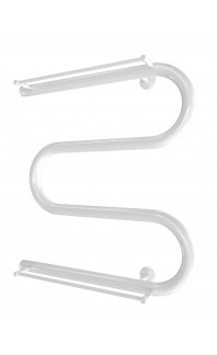 Водяна рушникосушарка Змійка 25  525х500/500 + полички білий мат