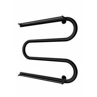 Електрична рушникосушарка Змійка 25 525х600/500 + полички чорний мат Електрична рушникосушарка Змійка 25 525х600/500 + полички чорний мат