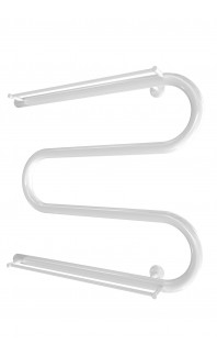 Водяна рушникосушарка Змійка 30  530х600/500 + полички білий глянець