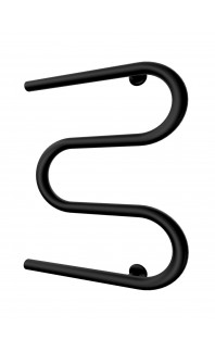 Водяна рушникосушарка Змійка 25  525х400/500 чорний мат