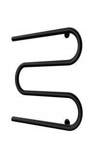 Водяна рушникосушарка Змійка 25  525х600/500 чорний мат