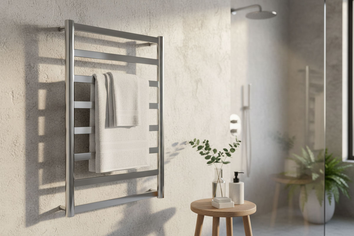 на якій висоті вішати сушка для рушників